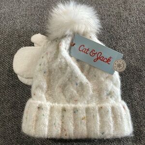 Cat & Jack Hat and Mittens Set - Size 12-24 Months